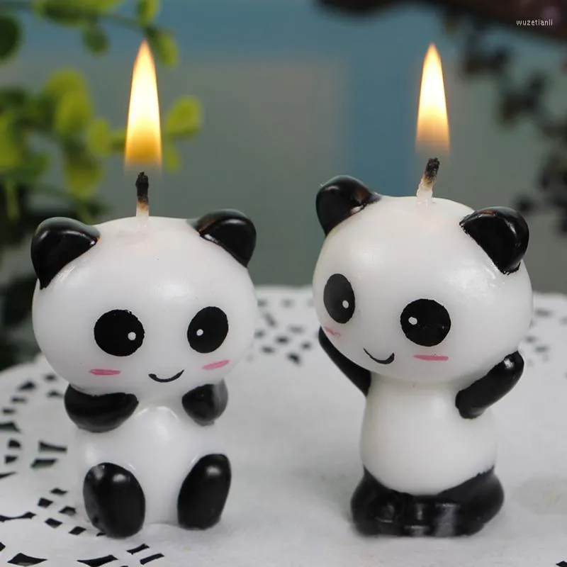 Bougeoirs Panda Bougies d'anniversaire Debout et assis Fête des enfants Année de cuisson Cadeaux pour enfants