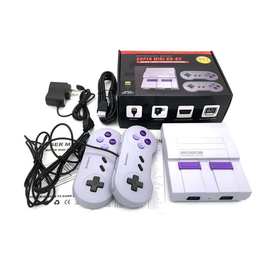 Mini HDTV 821 Game Console 8 Bit Retro Classic Handheld Games Players HD-MI Output Video Gaming Player Bulit-821-in for Family kids Toys Gift