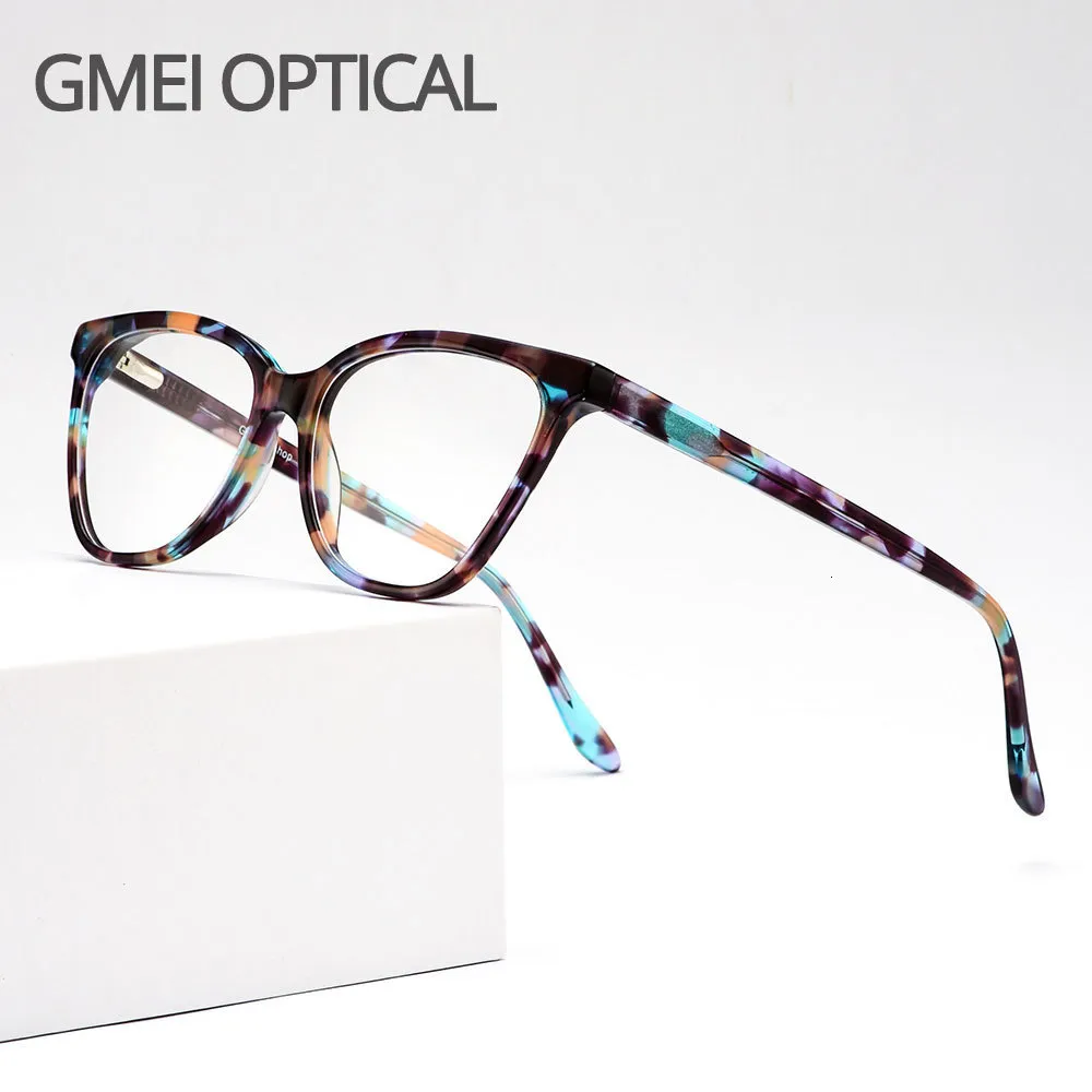 Sunglasses Frames Fashion Acetate Cat Eye Style Women Glasses With Spring Hinges Female Cute Myopia Prescription Spectacles Frame D62343 221111