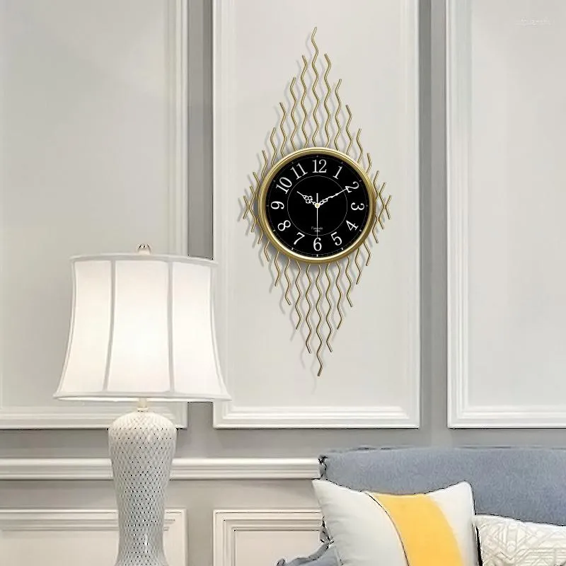 Relógios de parede relógio de tamanho grande design moderno sala de luxo artes metal quarto digital escritório OROLOGIO da parete decoração de casa