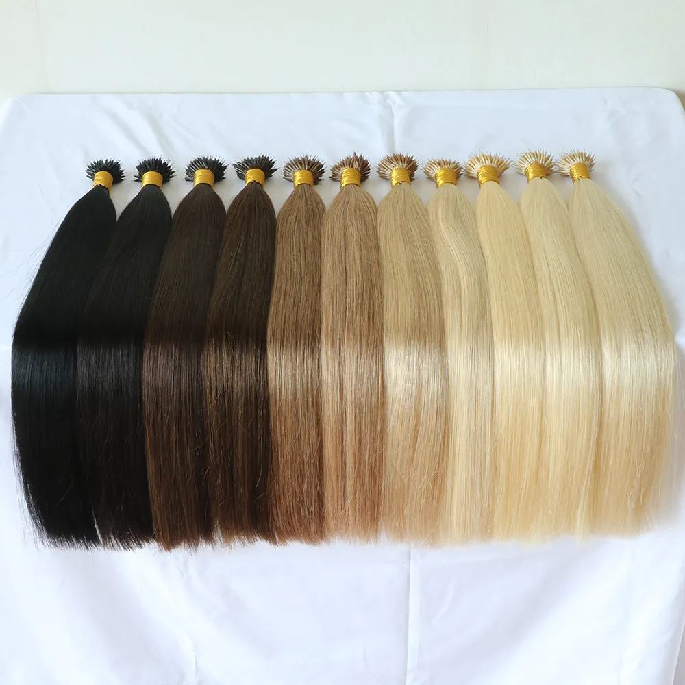 Nano Ring Prebondered Remy Human Hair Extensions Keratin Tips Extenion 100 st Set