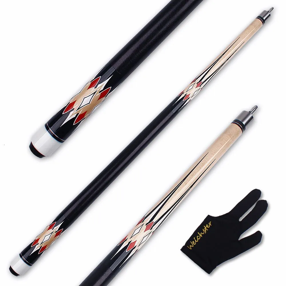 Бильярдные подсказки Weichster 1 2 Split Full Maple Wood Byliards Bool Cue Stick с Glove 221114