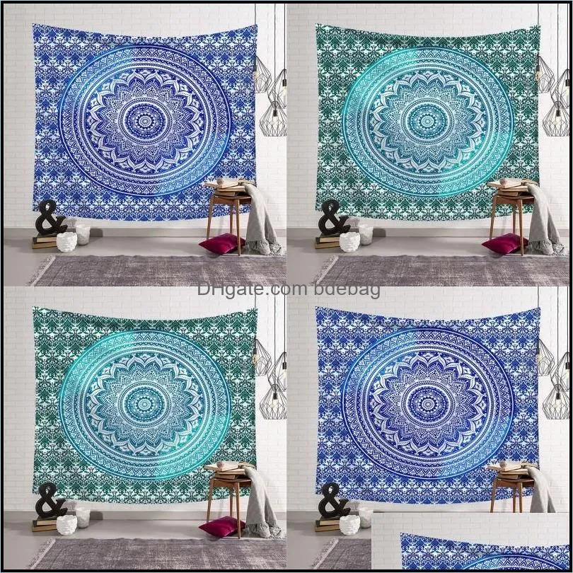 Serviette Mandala Style Serviette de plage artistique Fibre de polyester MTI Design Rec Décoration Pad Serviettes de douche de natation en plein air Arrivée 17Ls D Dhppe