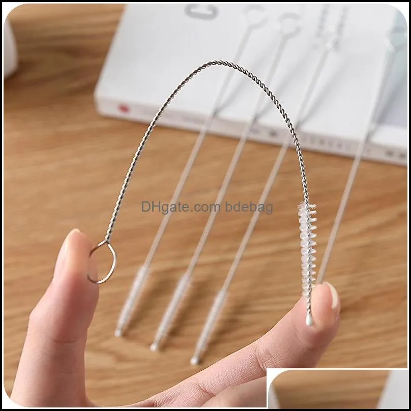 Drinking Straws Stainless Steel Drinking Sts Cleaning Brush Pipe Tube Baby Bottle Cup Reusable Household Tools St Brushes 1392 V2 Dr Dhpn1