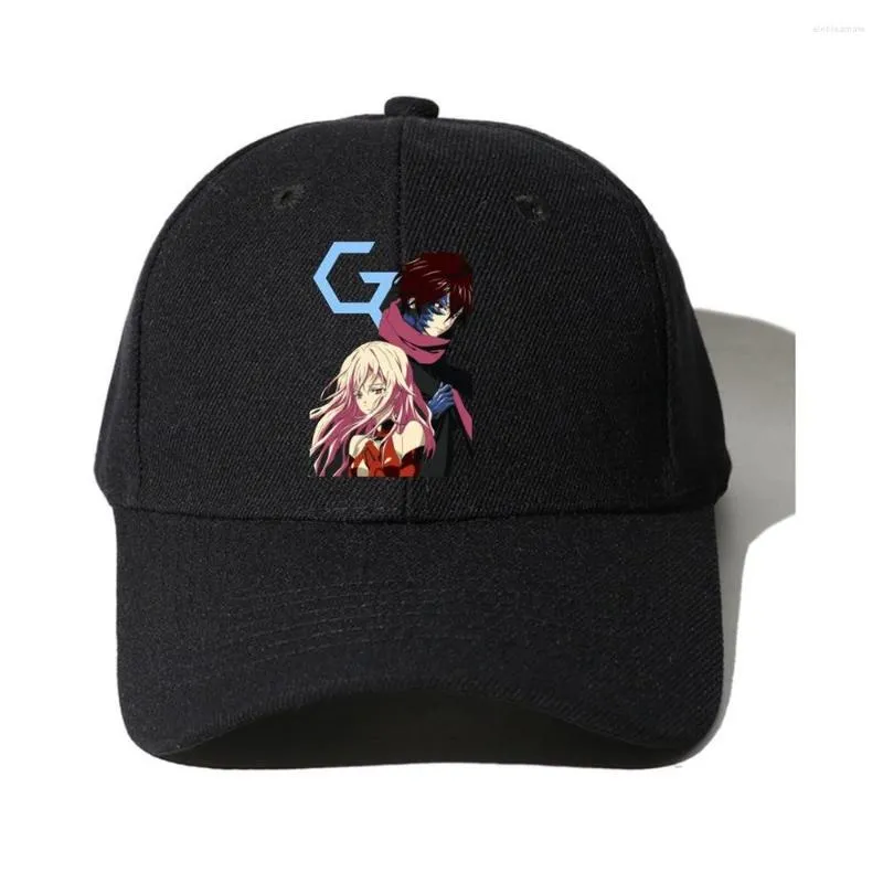 Guilty Crown Coroa preto Caps de beisebol de algodão ajustável Moda respirável lazer adolescente menino menina ao ar livre viagens selvagens chapéu selvagem