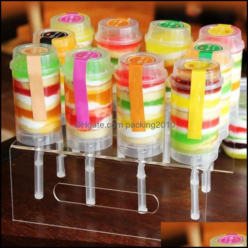 Cake Tools Ny matkvalitet plast Push Up Pop Containers Cake Container för festdekorationer Round Form Tool Wholesale Retail 405 DHRN7