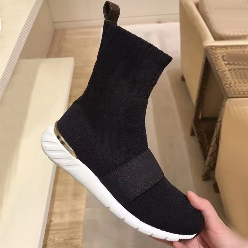 Autumn winter platform Socks boots Sexy letter Casual shoes women designer Shoes Fashion sports knitted elastic boot Lady Thick sneakers Large size 35-41-42 With box