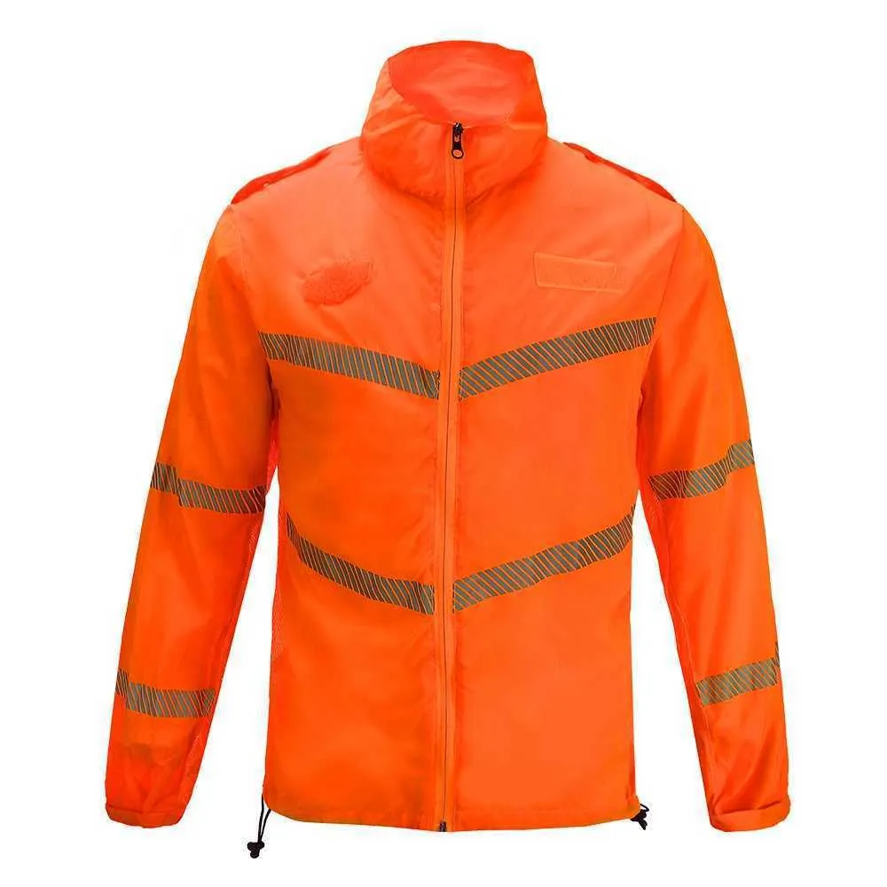 Outdoor Bike Riding Custom Reflective Workwear High Visibility Safety Jacket