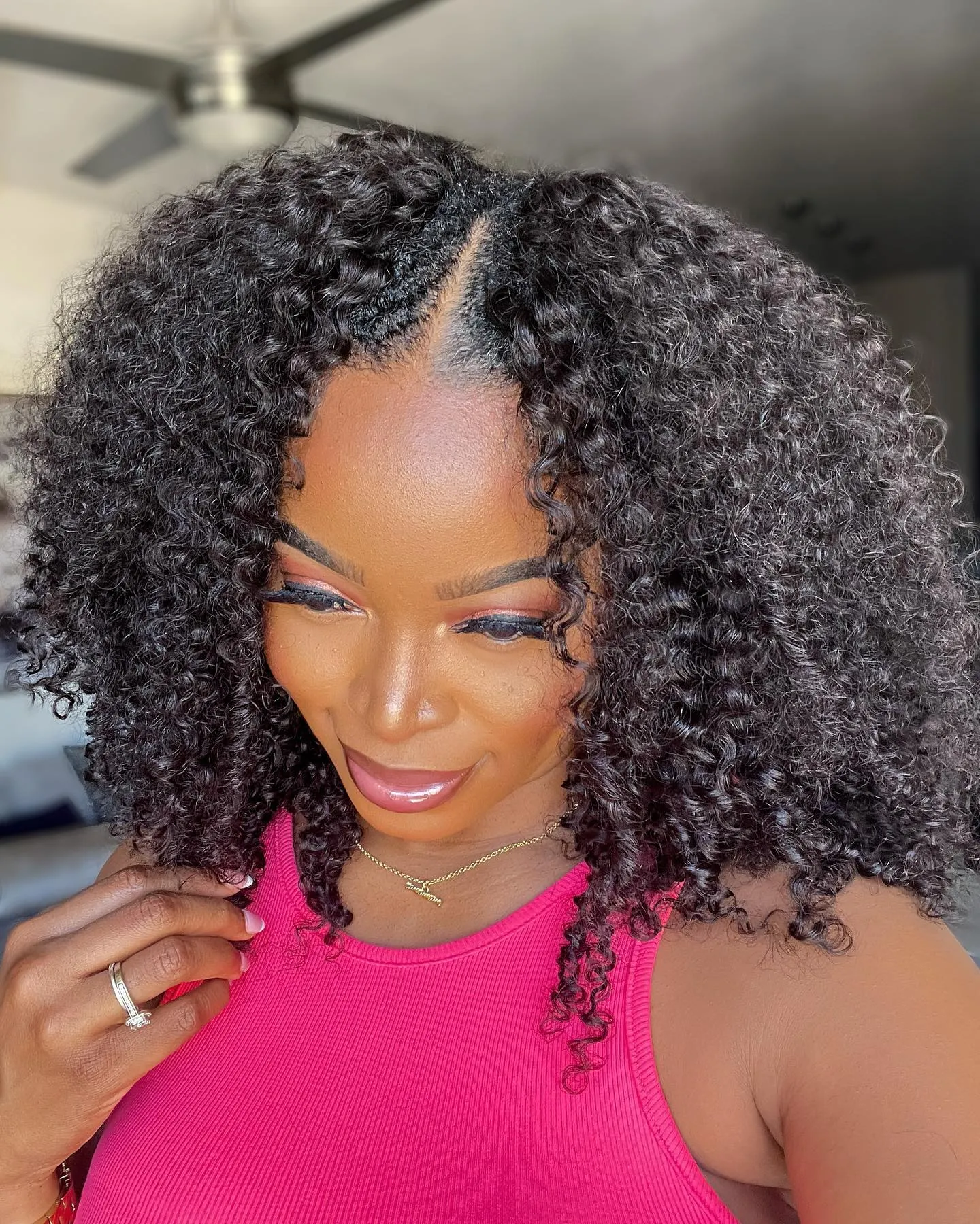 Afro Kinky Curly v u part wig Human Hair Birzilian Virgin v upart wigs 3b 3c coily kinki for Black Woman 150 ٪ Censle 14inch