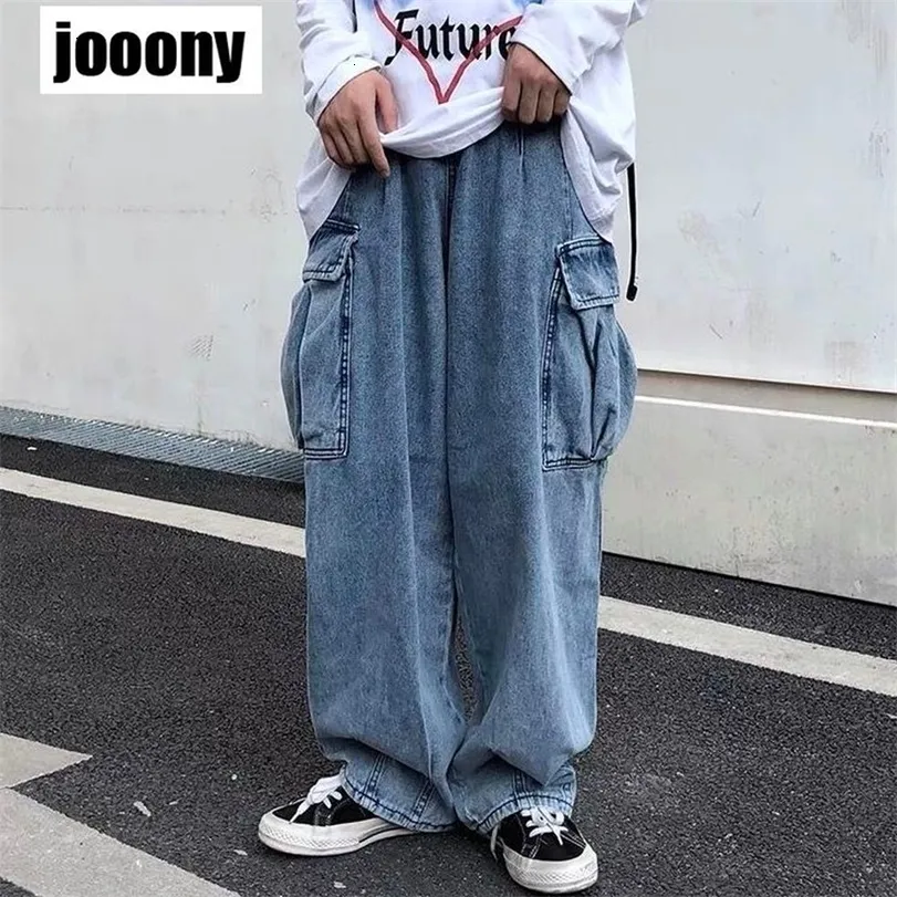 Mens Jeans Wide Leg Denim Autumn Daddy Trend Student Loose Straightleg Baggy Pants Japanese Hip Hop 221113