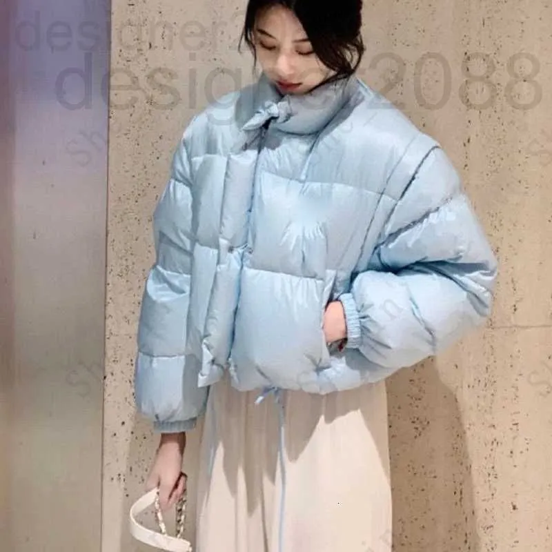 Женские куртки дизайнерская женская короткая мода вниз в панель зимние девочки модный парк металлический треугольник