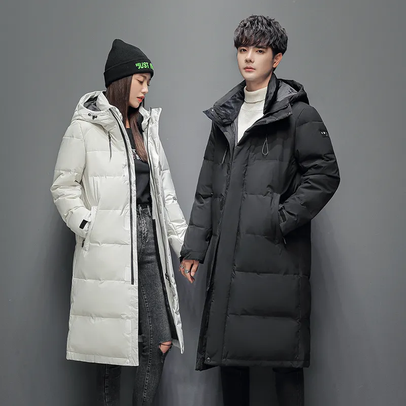 Parkas pour hommes Xlong doudoune hommes solide Couple canard vers le bas vestes mode Streetwear coupe-vent chaud Parkas extérieur à capuche manteaux d'hiver 221111