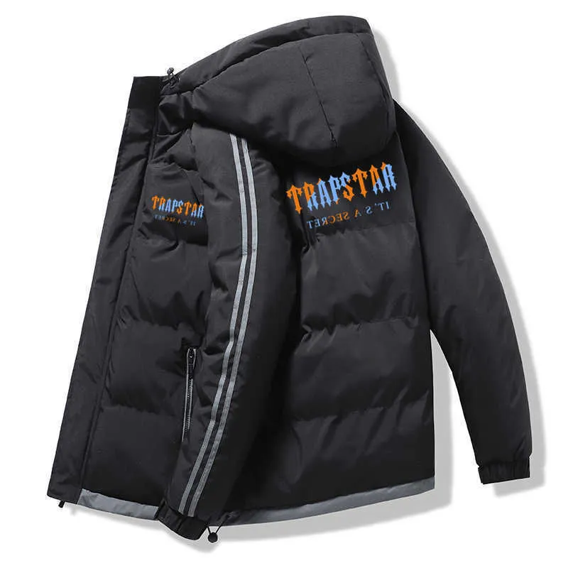 Daunenparkas für Herren TRAPSTAR Herren 2022 Herbst Winter Klassische Kapuze Warme Parkas Jacke Mantel Herren Outwear Lässige Outfits Warmer Parka Herren T221006