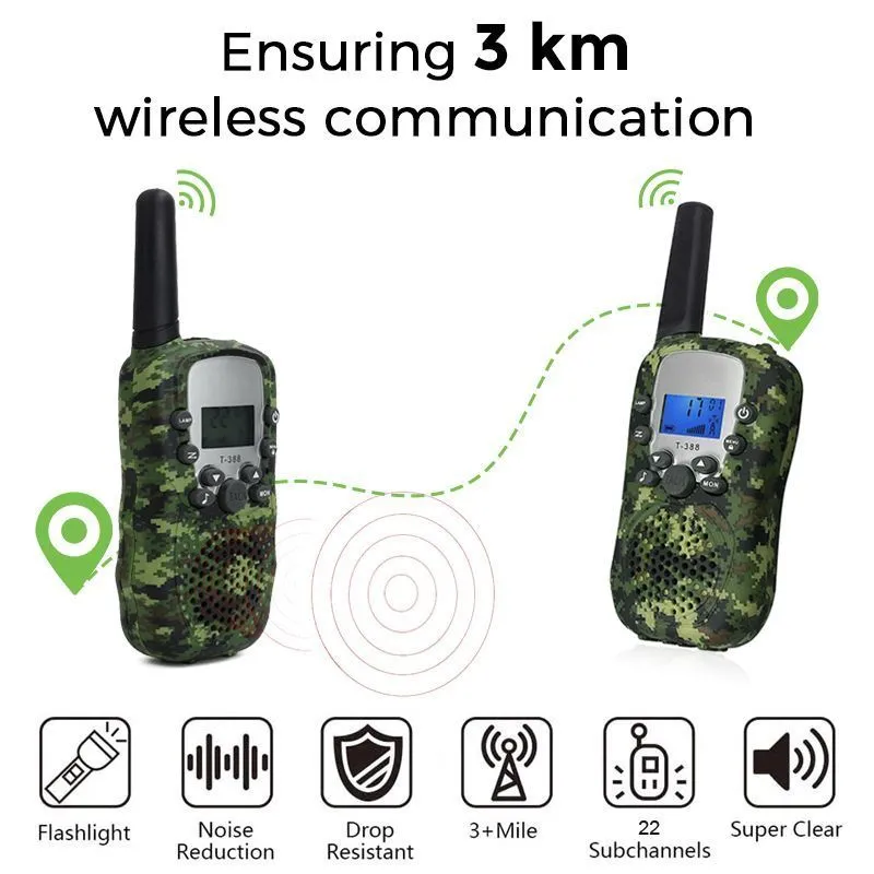 Kids Handheld Walkie Talkie Camouflage Transceiver With Kids Handheld Walkie Talkie Camouflage Transceiver With
