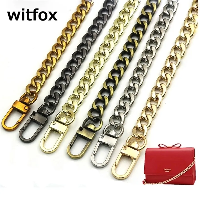 Bag Parts Accessories Chain Ladies Flat Width Metal Purse Strap Handle Replacement For Handbag Shoulder 10mm 20160cm 221114