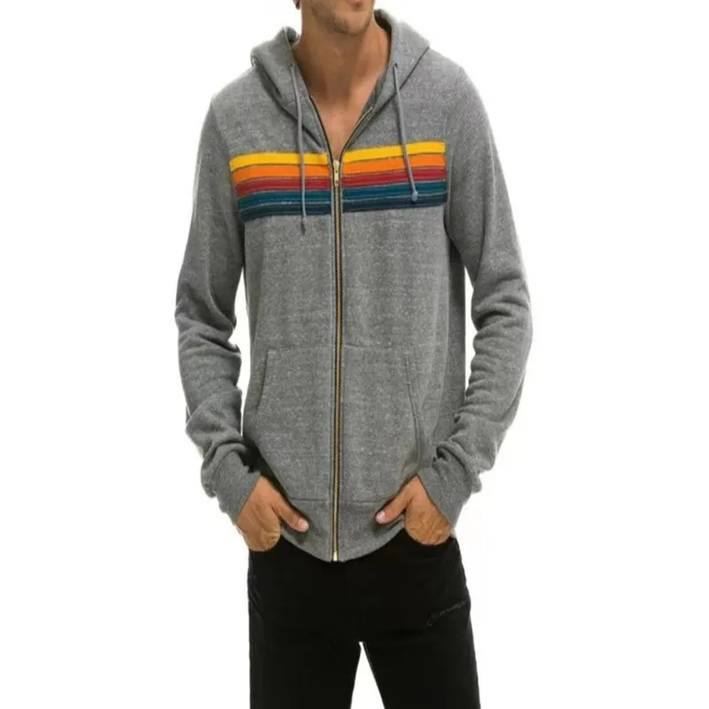 noir à capuche vêtements mens designer hoodies full zip hoodie man hooded hoddie sweatshirts rainbow stripe long sleeve woman sweat shirt hoodys for women with designs