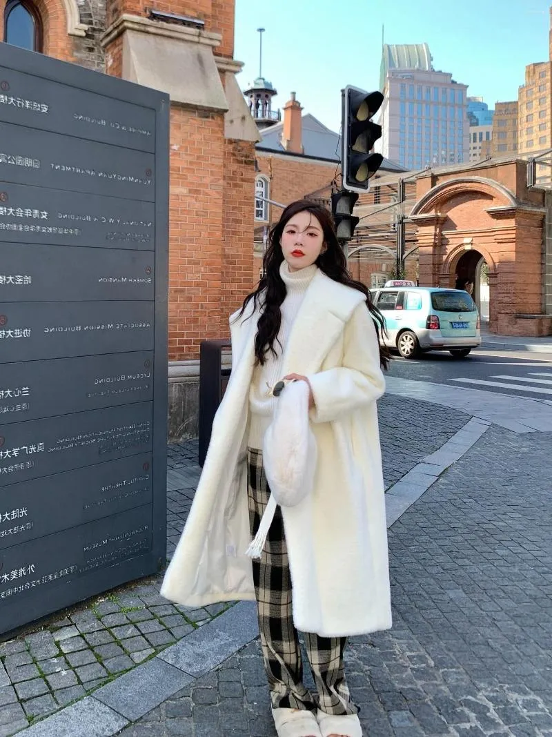 Women's Fur Coat Women's Long Knee-length Loose Mao