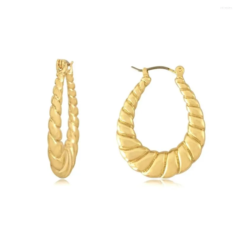 Hoop Earrings Trendy Simple Plain Gold Color Small Big Circle Hoops Huggie Chunky Statement Punk Metal Jewelry