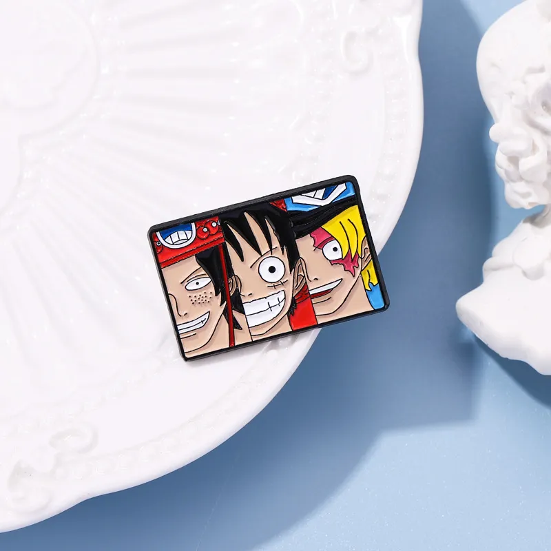 Anime One Piece Esmalte Broche, Emblemas De Desenhos Animados