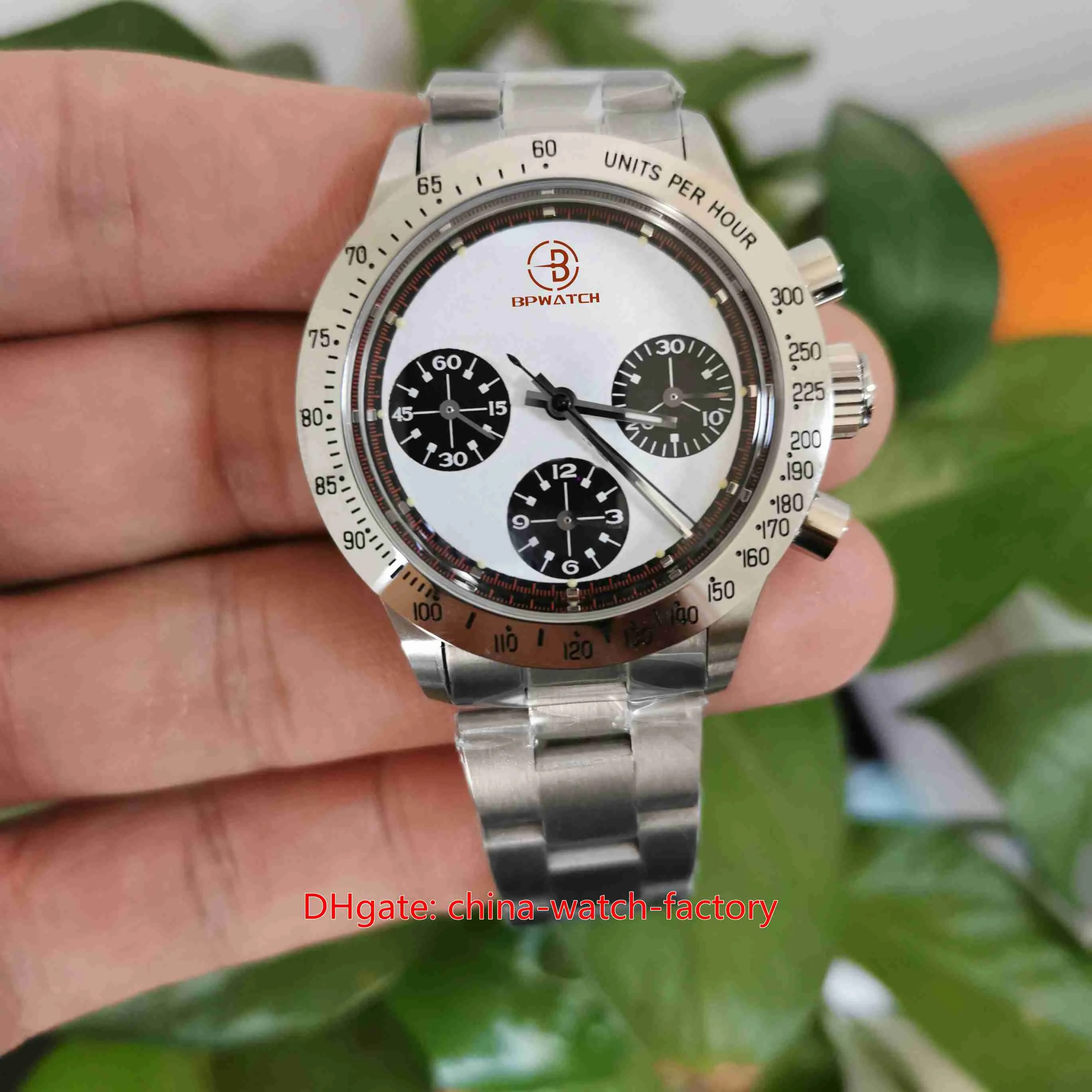 Orologio da uomo antico vintage 38 mm Cosmograph 6263 Paul Newman in acciaio inossidabile orologio cronografo ETA 7750 ST19 Movimento MECCANICO