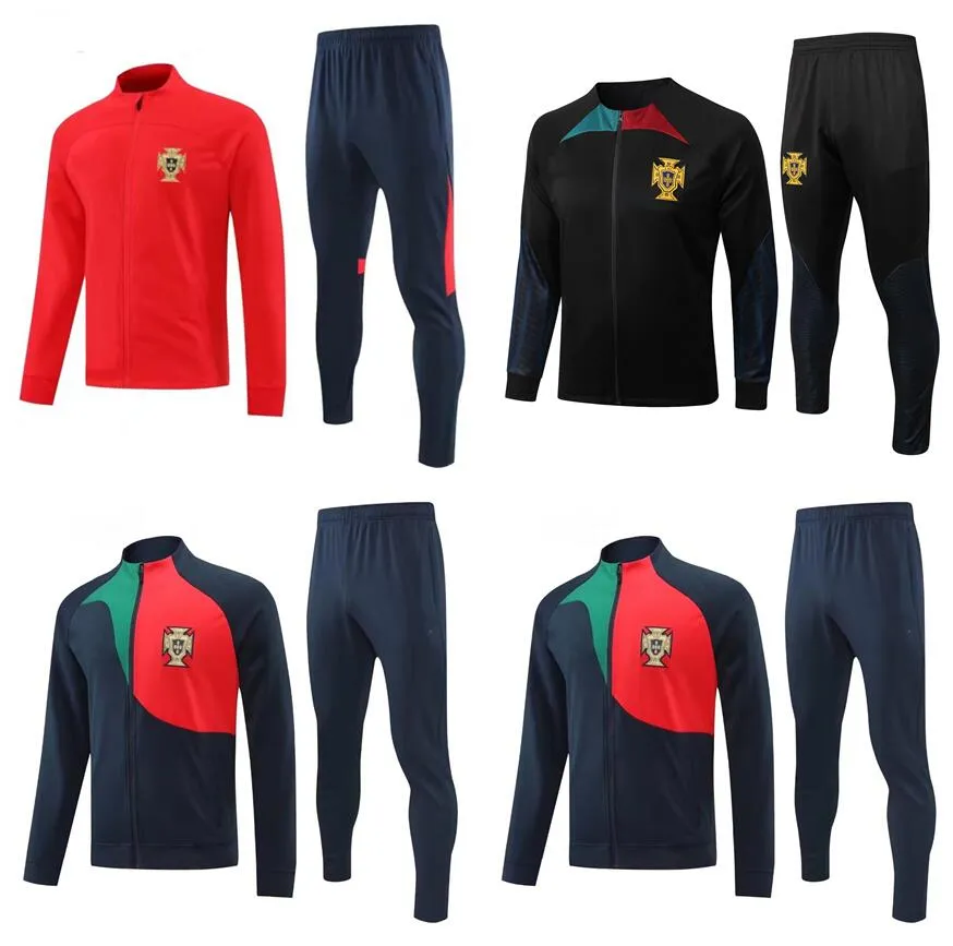 22 23 Portugal Joao Felix Soccer Jerseys Treination Suit Neves Bruno Ronaldo Fernandes Portugieser 2022 Portugal Tracksuit Men Kit Sets