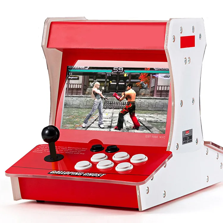 Pandora Box Mini Arcade Machine 2 Spelare 10 tum Dual Screen Double Fighting Game Console Inbyggd 10000 spel