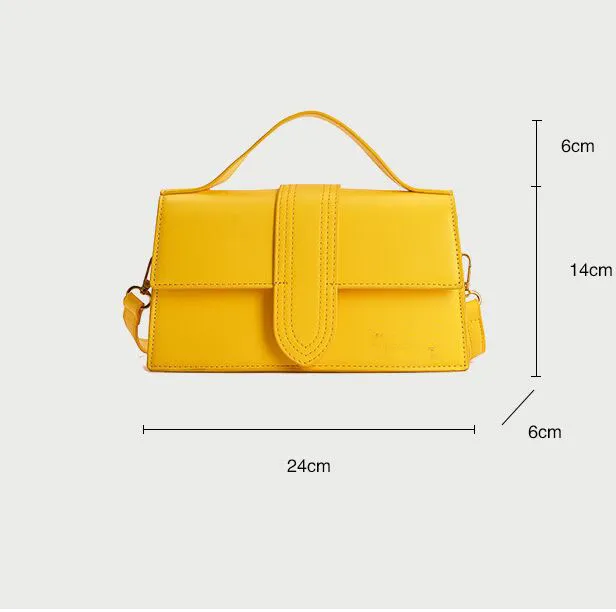 Dameszak zomerveer nieuwe solide letter kleur mode pu handtassen schouder kleine vierkante tas