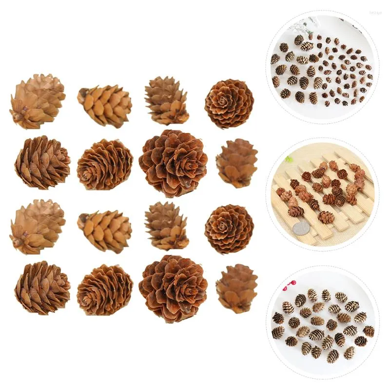 Dekorativa blommor Pine Cones Cone Party Pinecones Christmas Ornament Decoration Fake Bulk Decor Ornament Diy Simulated Tree Miniature