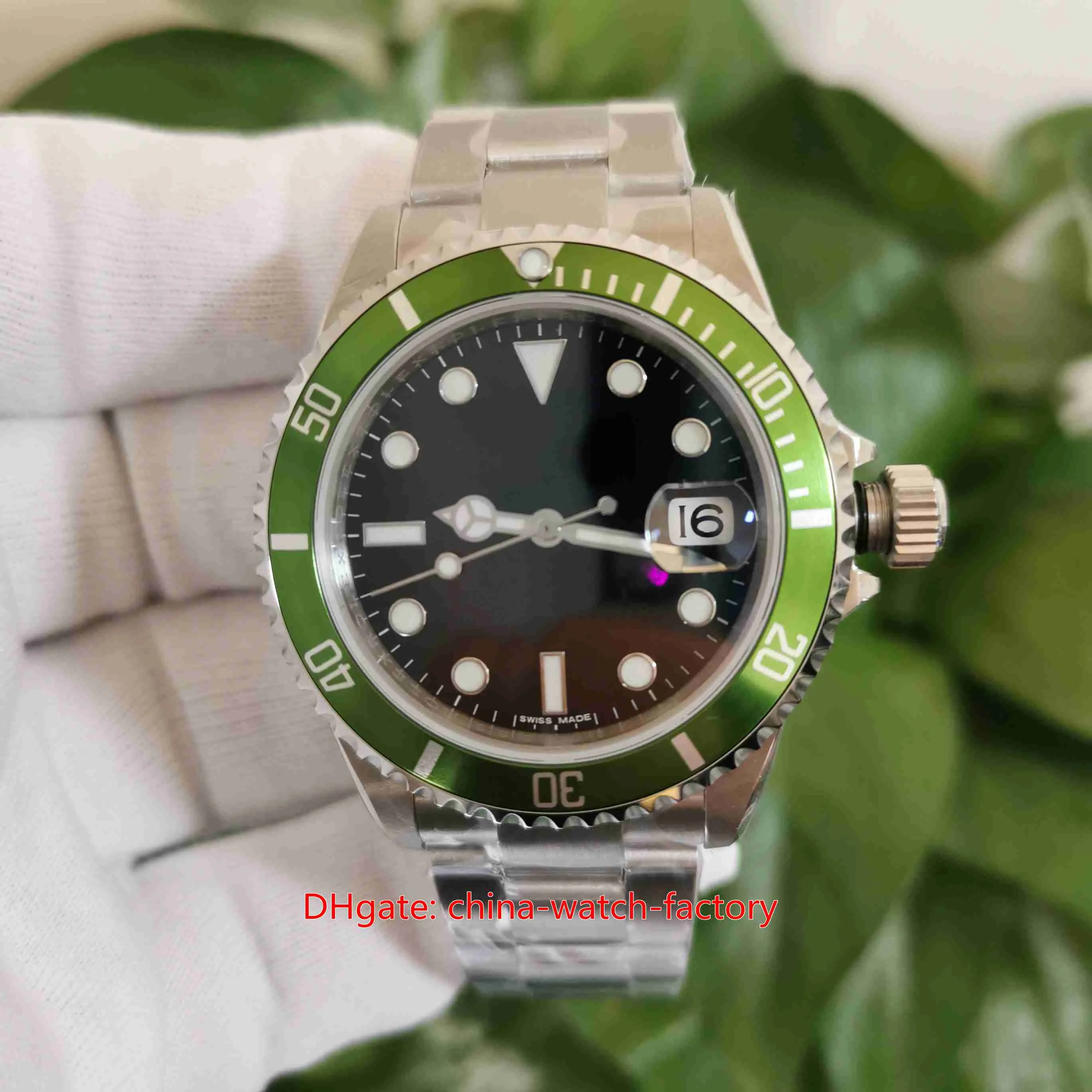 BP Factory Mens Watch Top Quality Watches 40mm Vintage 16610 16610LV 50th Anniversary Green Asia 2813 2836 3135 Rörelse Mekaniska automatiska armbandsur