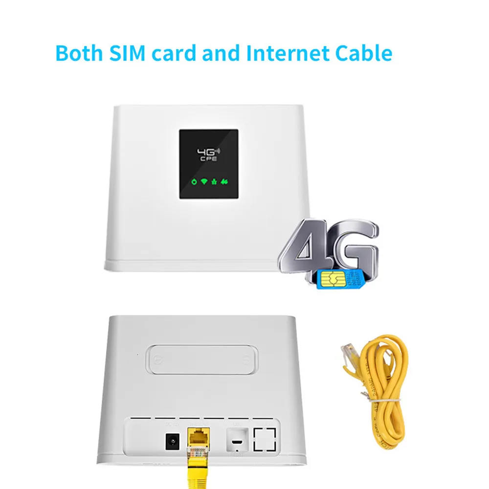Routers Unlocked 300Mbps WiFi 4G LTE CPE Mobile with 8 LAN Ports ...