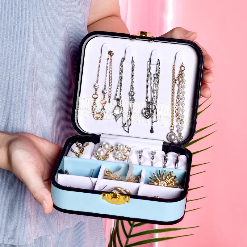 Portagioie Jewelrys Organizer Display Orecchini da viaggio Collana Scatole per donne Grils