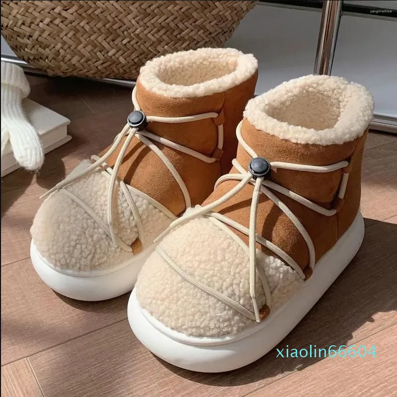 Stivali Inverno Caldo Neve Design Donna Corto Taglia grande per uomo Pantofola da casa leggera e confortevole Scarpe da pane alte