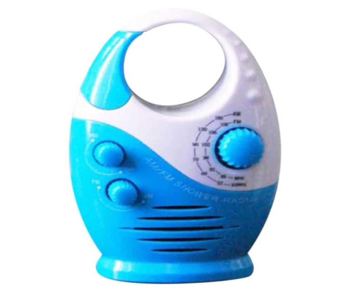 Shower Radio AM FM Portable Mini Top Handle Hanging Button Waterproof
