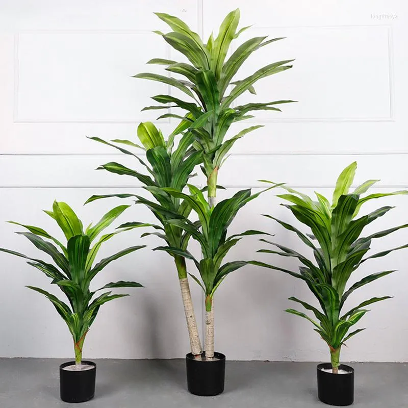 Decorative Flowers Tropical Palm Large Artificial Branch Plastic Fake Leaf Green Brazilian Iron Tree Home Garden Room Office Decoration