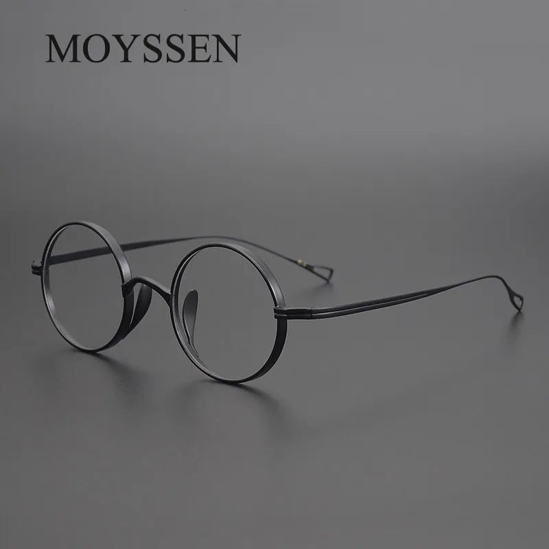 Sunglasses Frames Japan Handmade Pure Men's Retro Round Frame Glasses High Degree Optical Prescription Eyeglasses Women Myopia Eyewear 221111