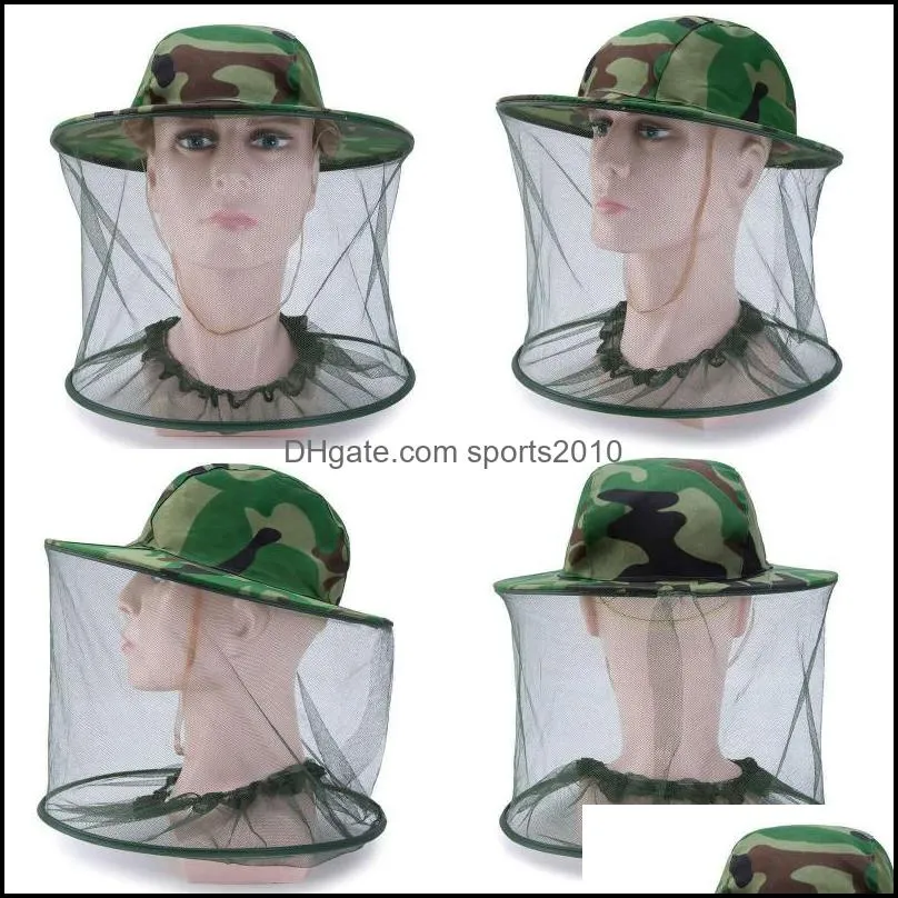 Party Hats Mosquito Cap Outdoors Control Beekee Gauze Net Jungle Hat Sunscreen Camouflage Shawl Caps Factory Direct Selling 2 3Rc P1 Dhgqh