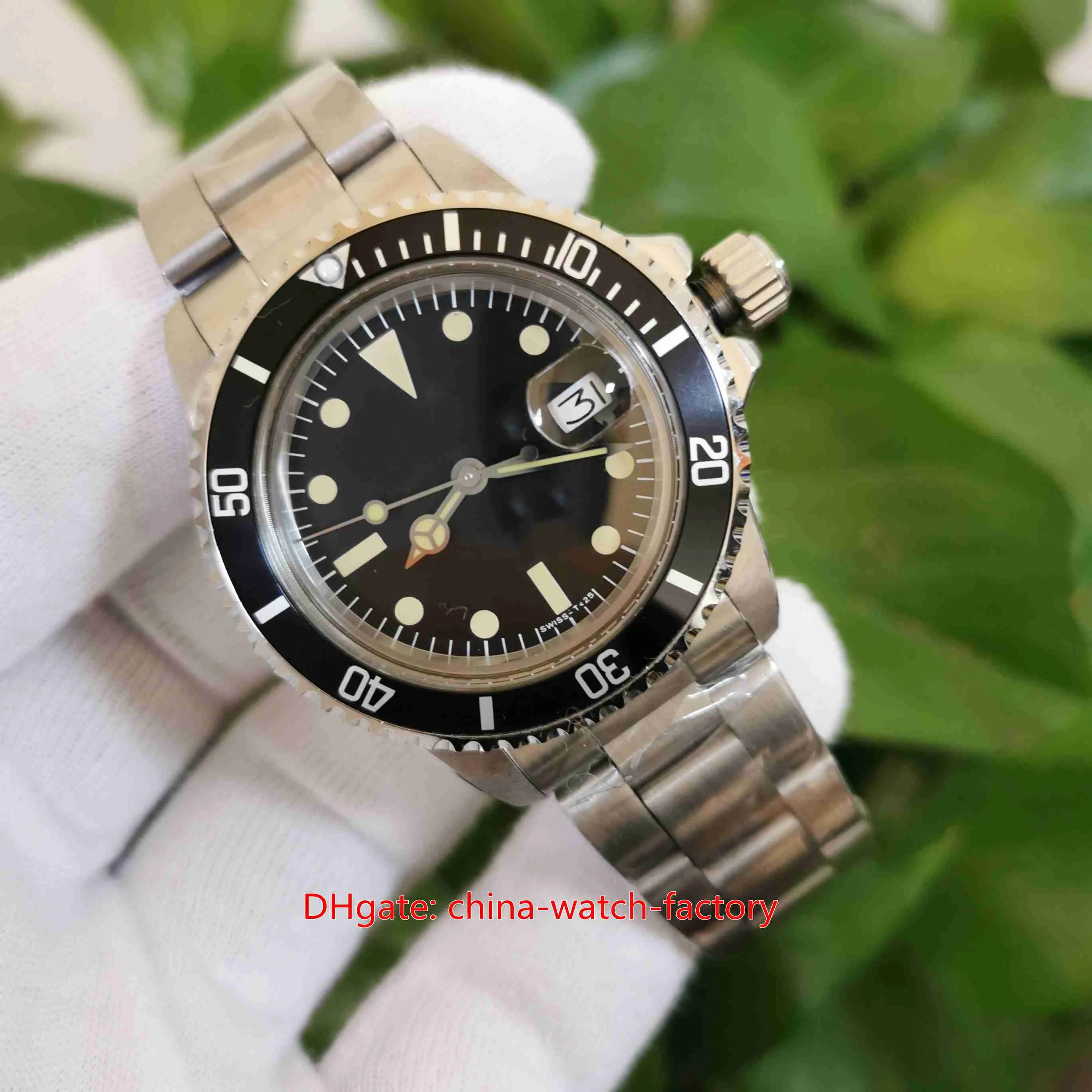FG Factory Mens Watch Watche Watches Classic 40 mm Vintage 1680 Red Subphire Stal nierdzewna Asia 2813 Mocowanie Mechanical206L
