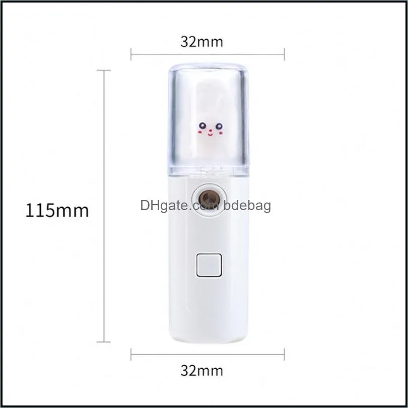 Autres articles ménagers Divers Instrument d'approvisionnement en eau de pulvérisation froide 11 7cm UBS Humidificateur facial cosmétique rechargeable Femmes Visage de lapin Ste Dhnrq