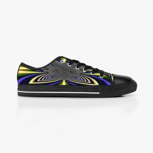 GAI GAI Men Shoes Custom Sneaker Hand Painted Canvas Womens Fashion Black Gold Low Cut Breathable Walking Jogging Women Trainers