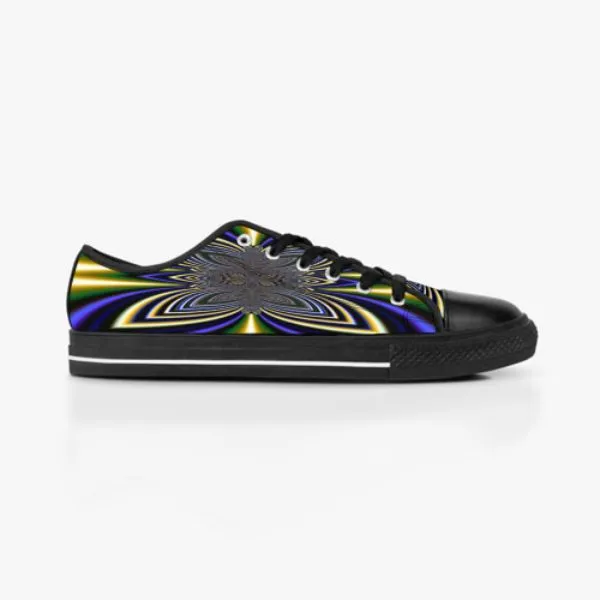 GAI GAI Scarpe da uomo Sneaker personalizzate Tela dipinta a mano Moda donna Nero Oro Taglio basso Traspirante Walking Jogging Scarpe da ginnastica da donna