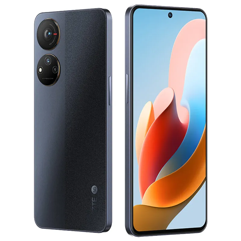 オリジナルHuawei Zte Voyage 40 Pro Plus 5G携帯電話8GB RAM 256GB ROM MTK Dimenity 810 Android 6.67 "AMOLED FULL SCREEN 64.0MP NFC FACE ID FINGERPRINT SMART携帯電話