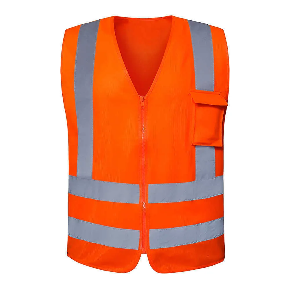 Chalecos reflectantes de seguridad hi zichtbaarheid mesh multi-pocket motorfiets reflecterende veiligheidsvest met zak