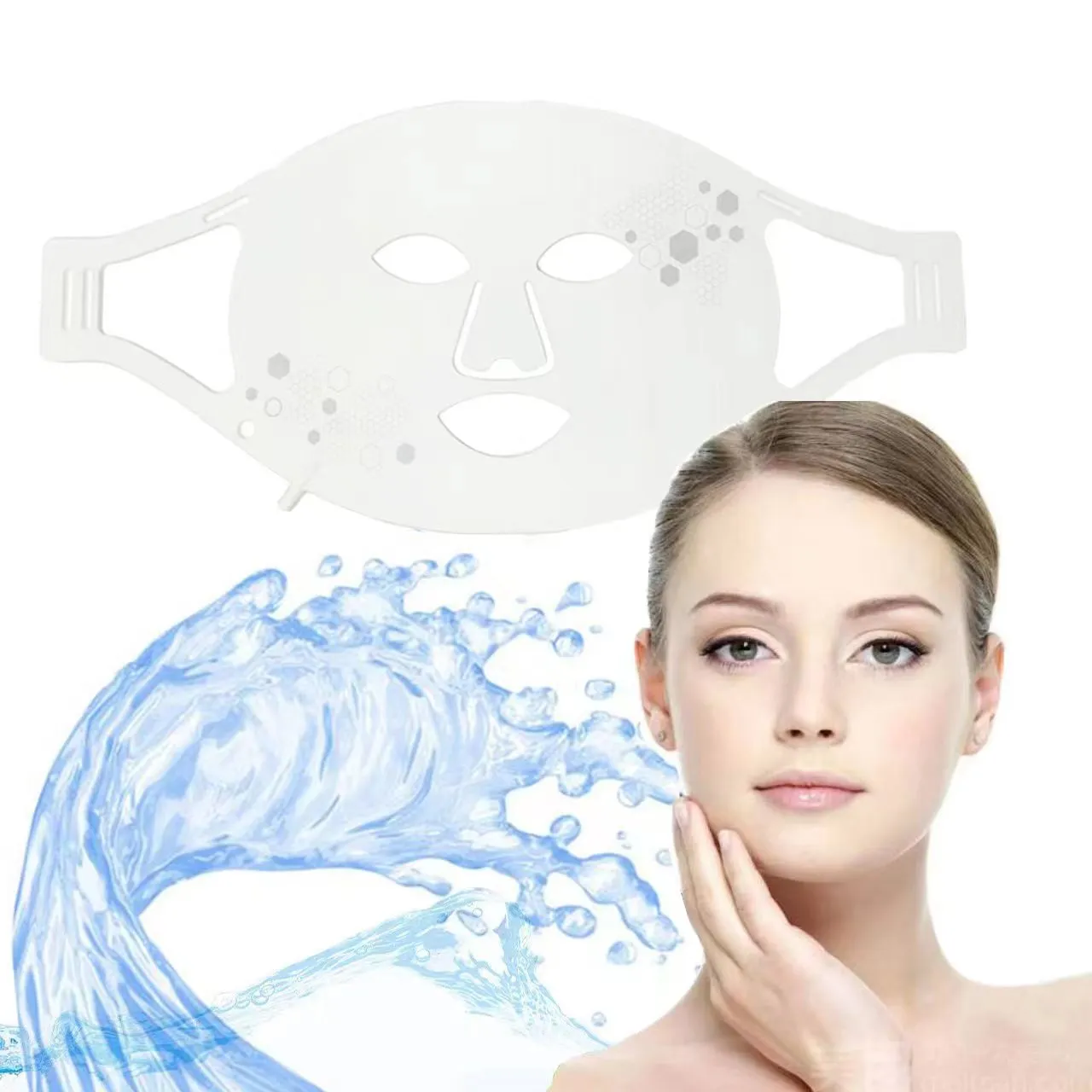 Skin Rejuvenation 660nm 830nm red led light therapy infrared flexible soft mask silicone 7 color led therapy anti aging advanced photon device