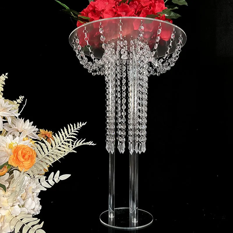 Party Decoration round Table Flower Rack 60 CM Tall Acrylic Cake stand Wedding Road Lead Wedding Centerpiece Event