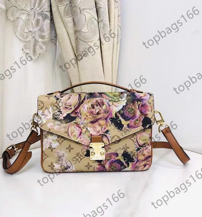 M21238 M40780 Färgmålning Messenger Bag Fashion Metis Shoulder Crossbody Paket för kvinnor Clutch Handväska Läder Evening Packages Tote