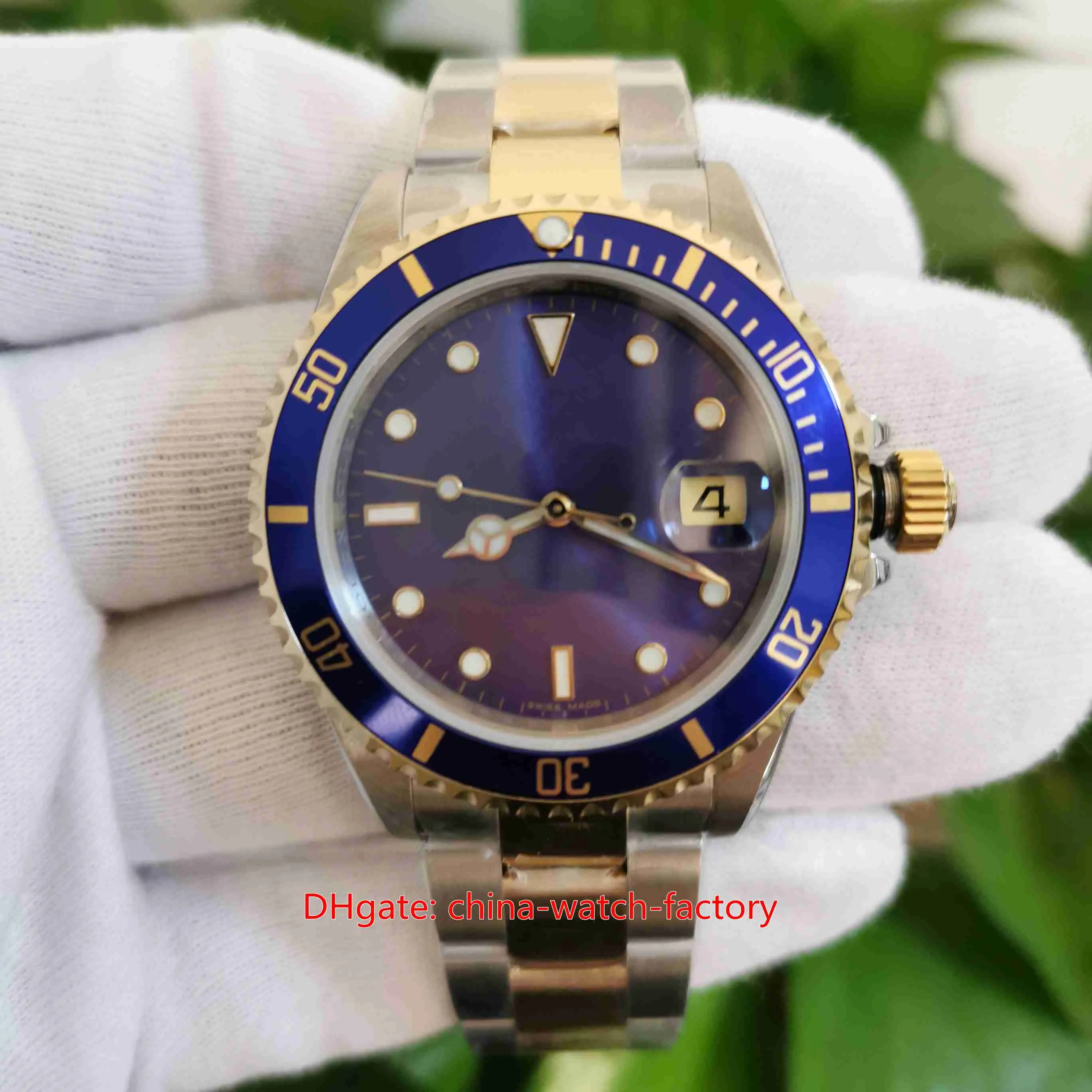 Orologio da uomo BP Factory Orologi antichi vintage 40mm 16613 16613LB quadrante blu bicolore zaffiro Asia 2813 2836 3135 movimento meccanico automatico orologi da polso da uomo