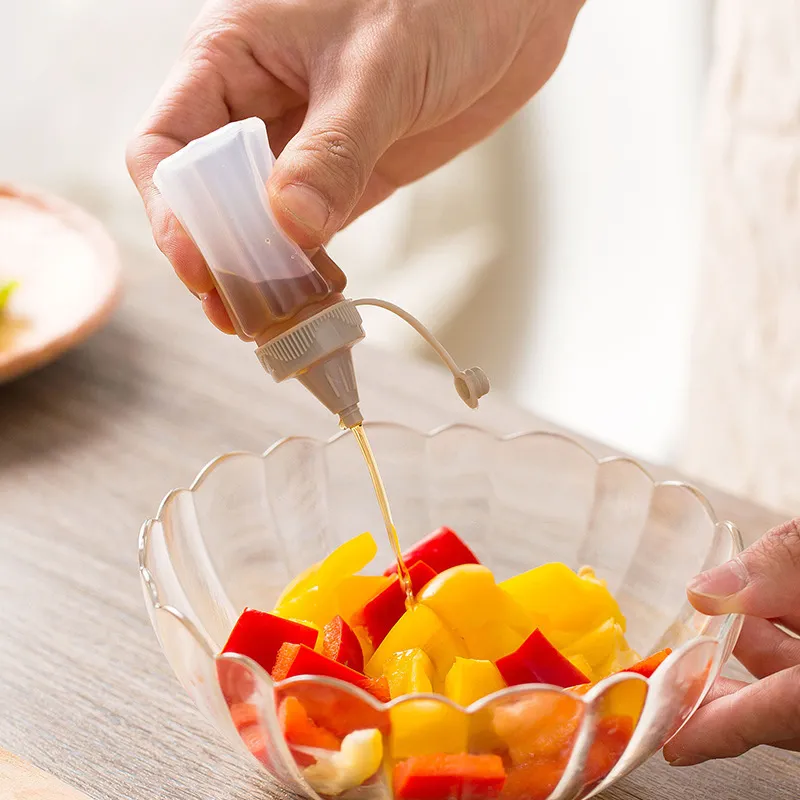 4 Pcs Reusable Squeeze Bottles For Condiments - Portable Sauce & Dressing Containers For BBQ, Picnic, Travel