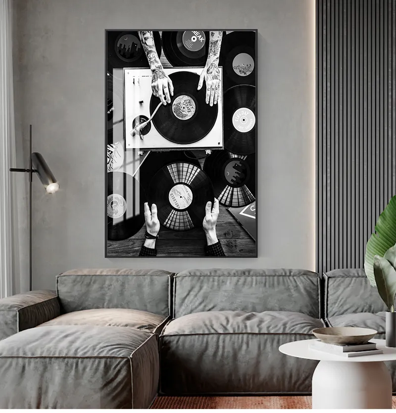 Vintage Vinyl Records Room Aesthetic, 6 Vintage Wall Decor, Vinyl Records  Wall Decor for Bar Home 