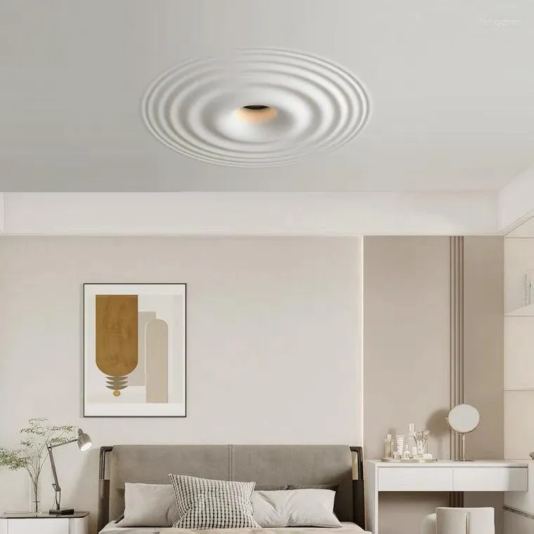 Ceiling Lights Gypsum Lamp Borderless Creative Water Ripple Light Modern Art Decor Bedroom Living Room Corridor Spotlight