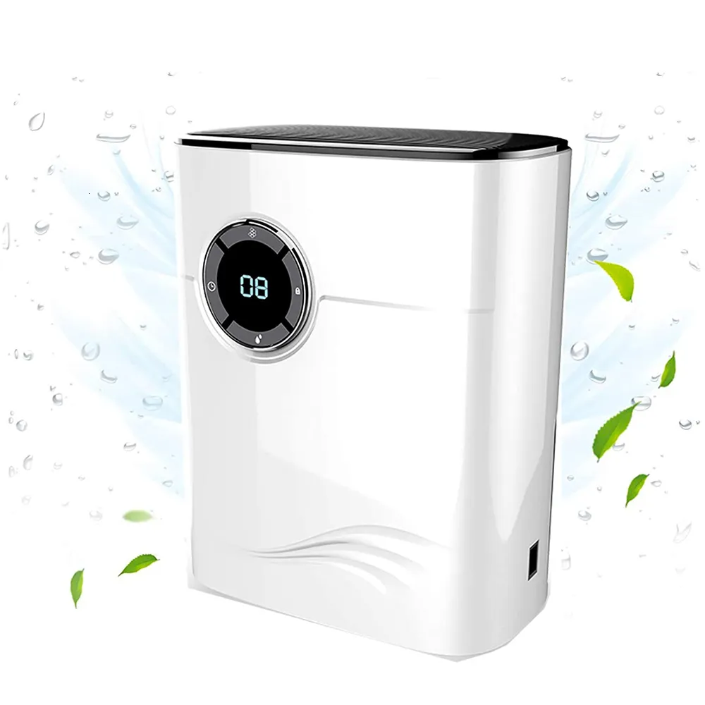 1 PCS Dehumidifier Moisture Absorbers Air Dryer White ABS 1100ML Water Tank Quiet Air Dehumidifier For Home Bathroom EU Plug Dehumidifiers